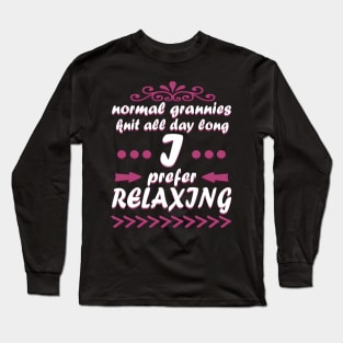 Grandma Pension Relaxing Retirement Sauna Holiday Adventure Long Sleeve T-Shirt